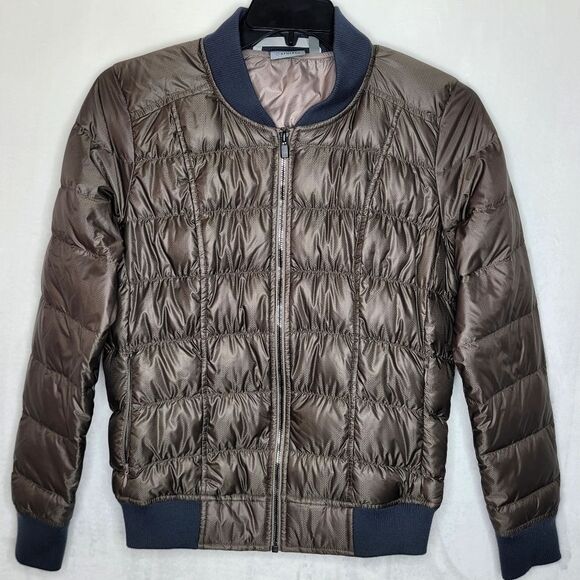 Athleta Dobby Goose Down Puffer Jacket Size Medium - Picture 2 of 11